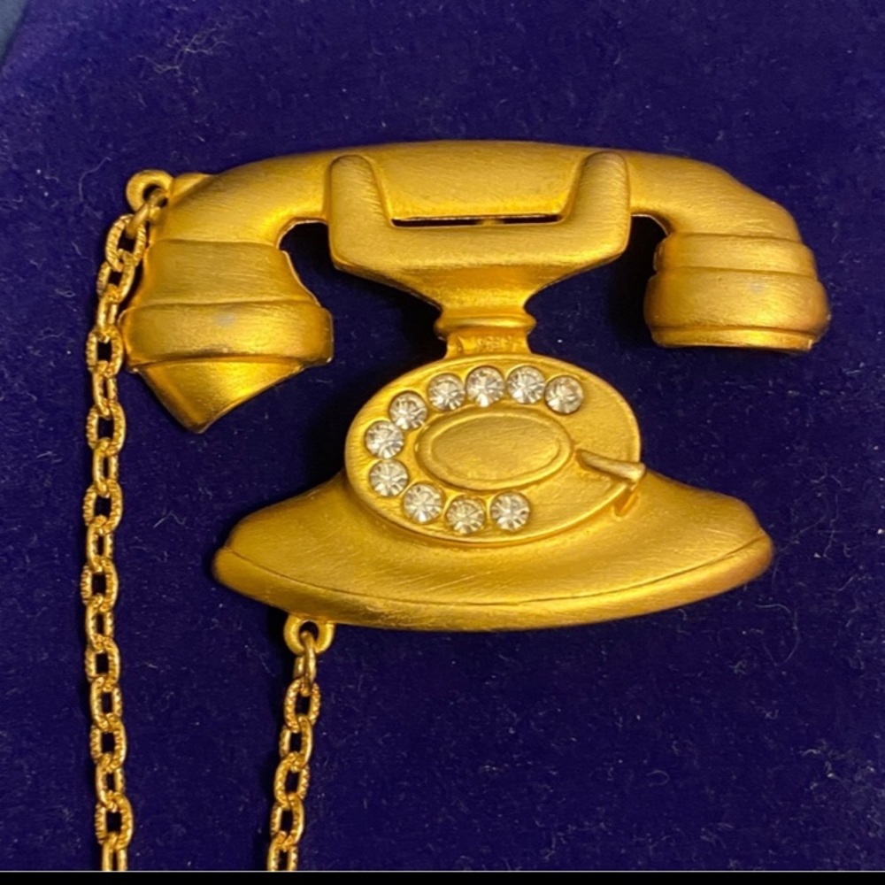 Vintage JJ PHONE BROOCH